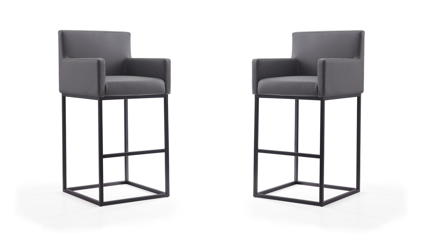 Manhattan Comfort Ambassador Metal Barstool and Counter Height Bar Stool Collection