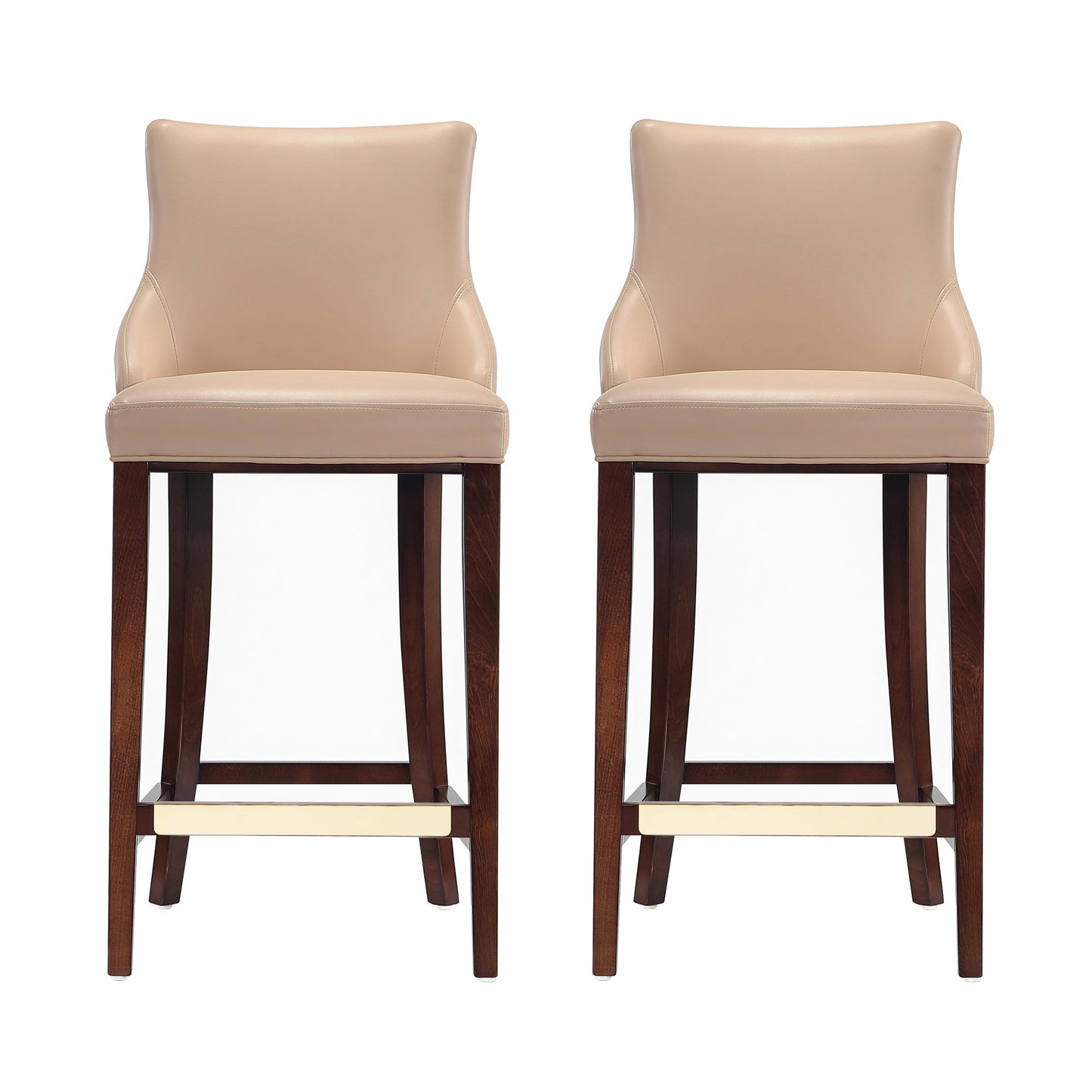 Manhattan Comfort Modern Shubert Barstool and Counter Stool with Beech Wood Legs