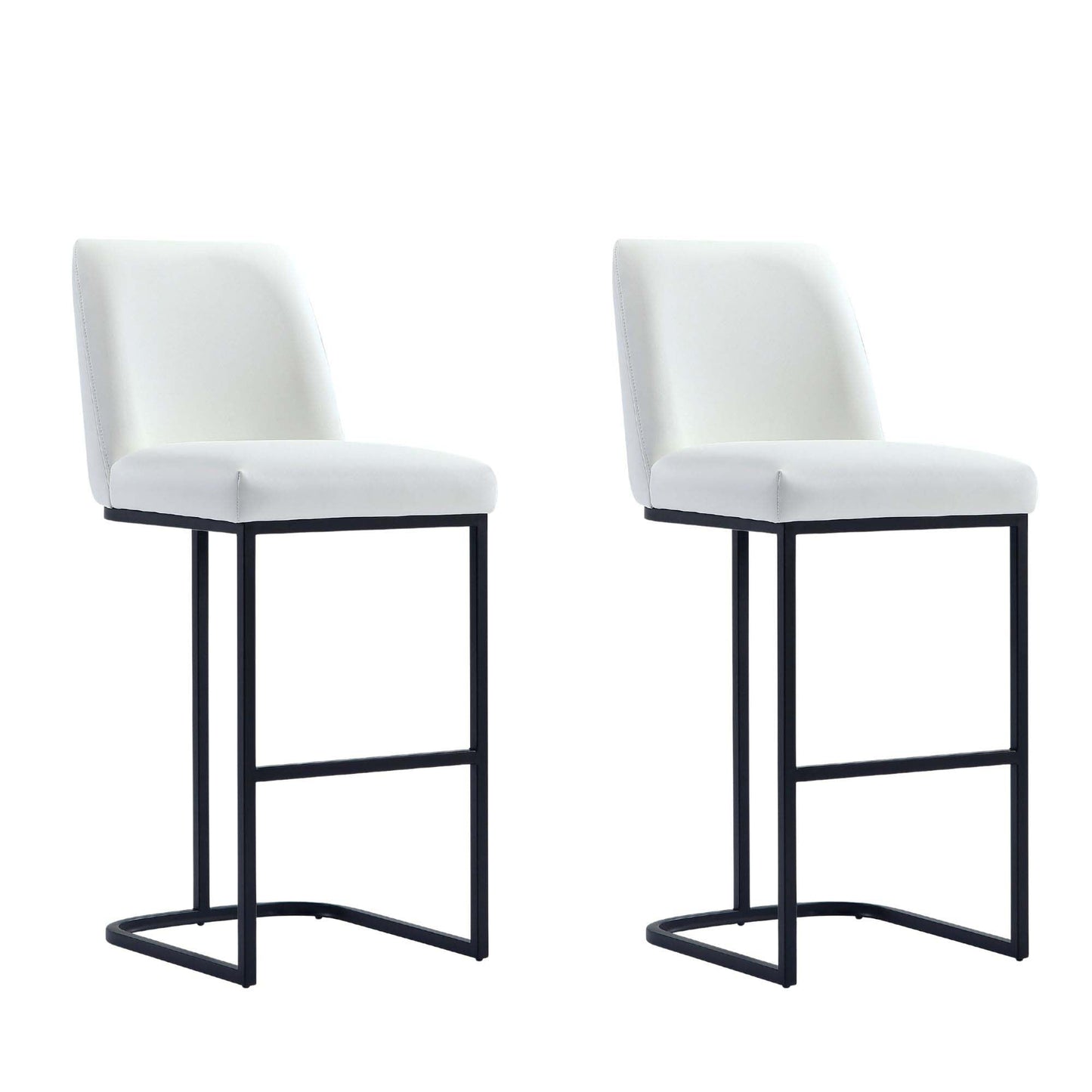 Manhattan Comfort Serena Modern Leatherette Upholstered Barstool and Counter Stool Set
