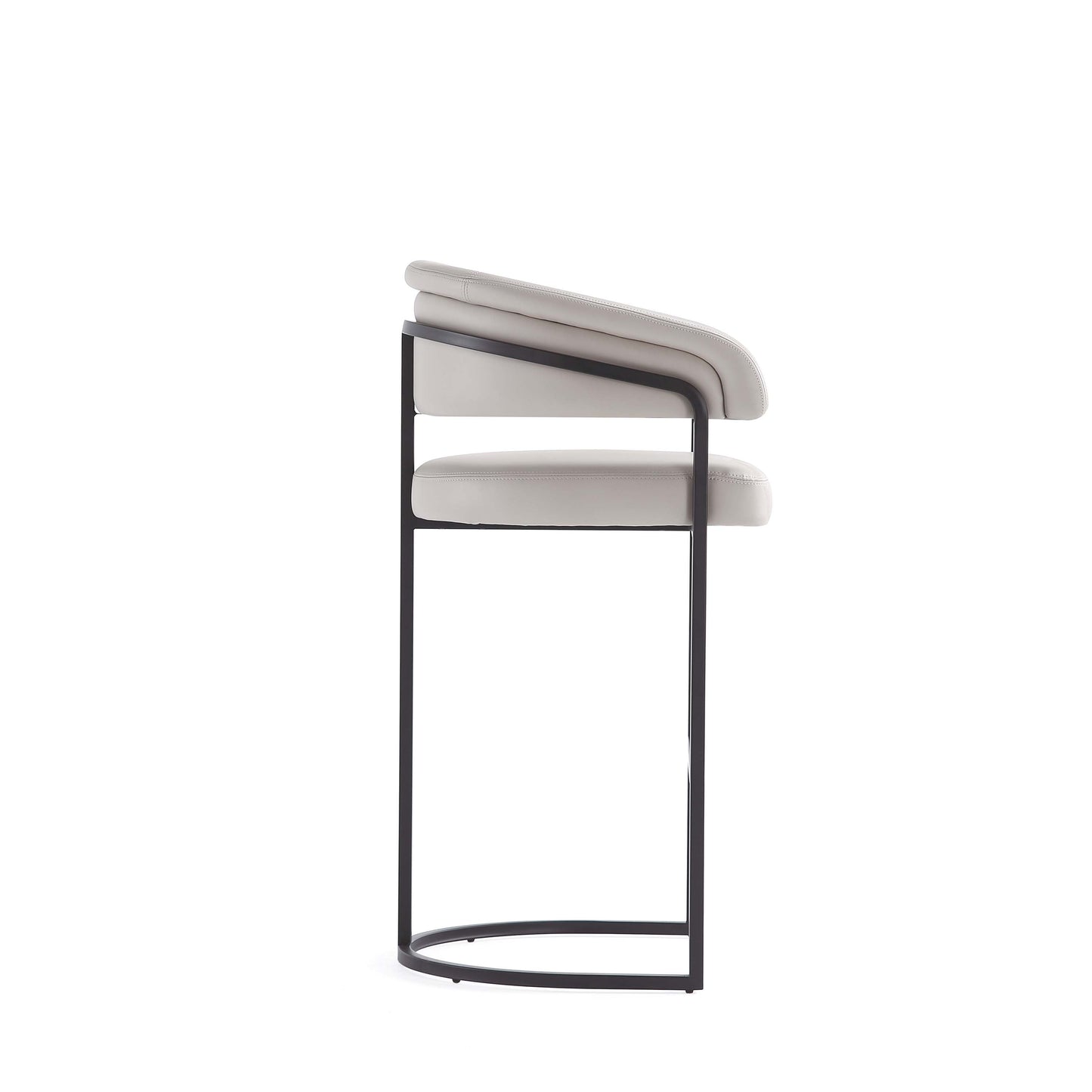 Manhattan Comfort Augusta Modern Leatherette Upholstered Barstool and Counter Stool - Set of 2