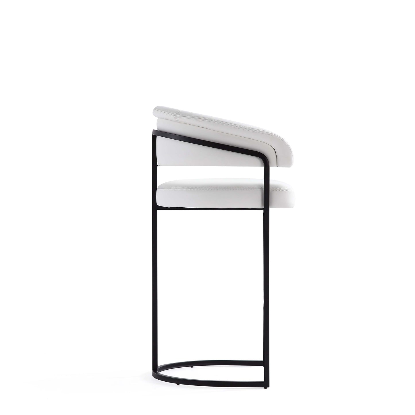 Manhattan Comfort Augusta Modern Leatherette Upholstered Barstool and Counter Stool - Set of 2