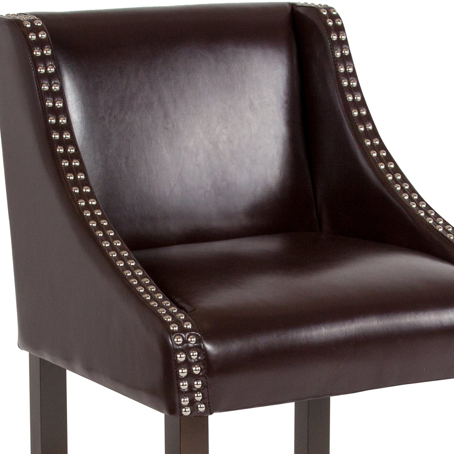 24" Brown LeatherSoft Stool 2-CH-182020-24-BN-GG