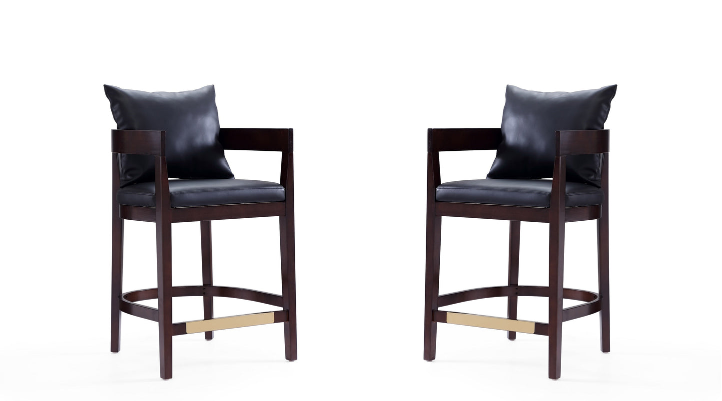 Manhattan Comfort Ritz Beech Wood Counter Height Bar Stool (Set of 2 or 3)