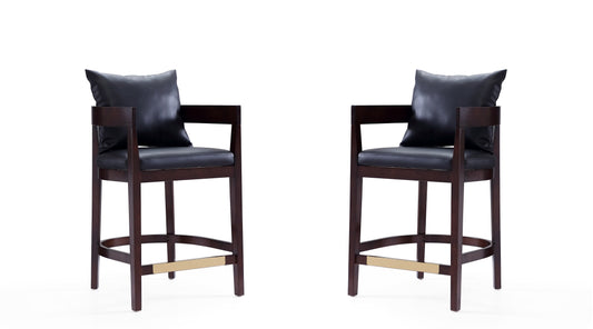 Manhattan Comfort Ritz Beech Wood Counter Height Bar Stool (Set of 2 or 3)