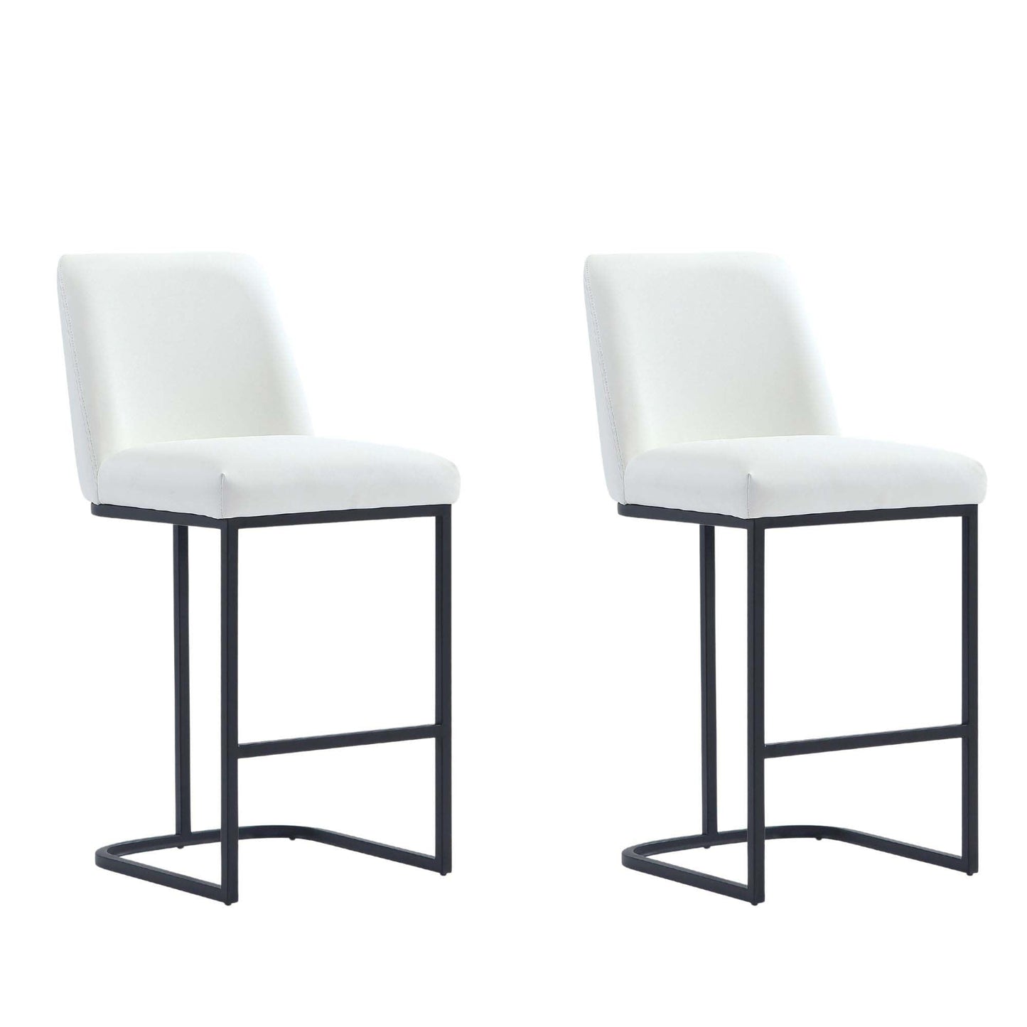 Manhattan Comfort Serena Modern Leatherette Upholstered Barstool and Counter Stool Set