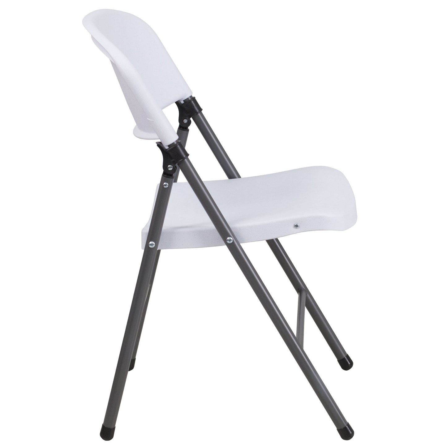 White Plastic Folding Chair 2-DAD-YCD-50-WH-GG