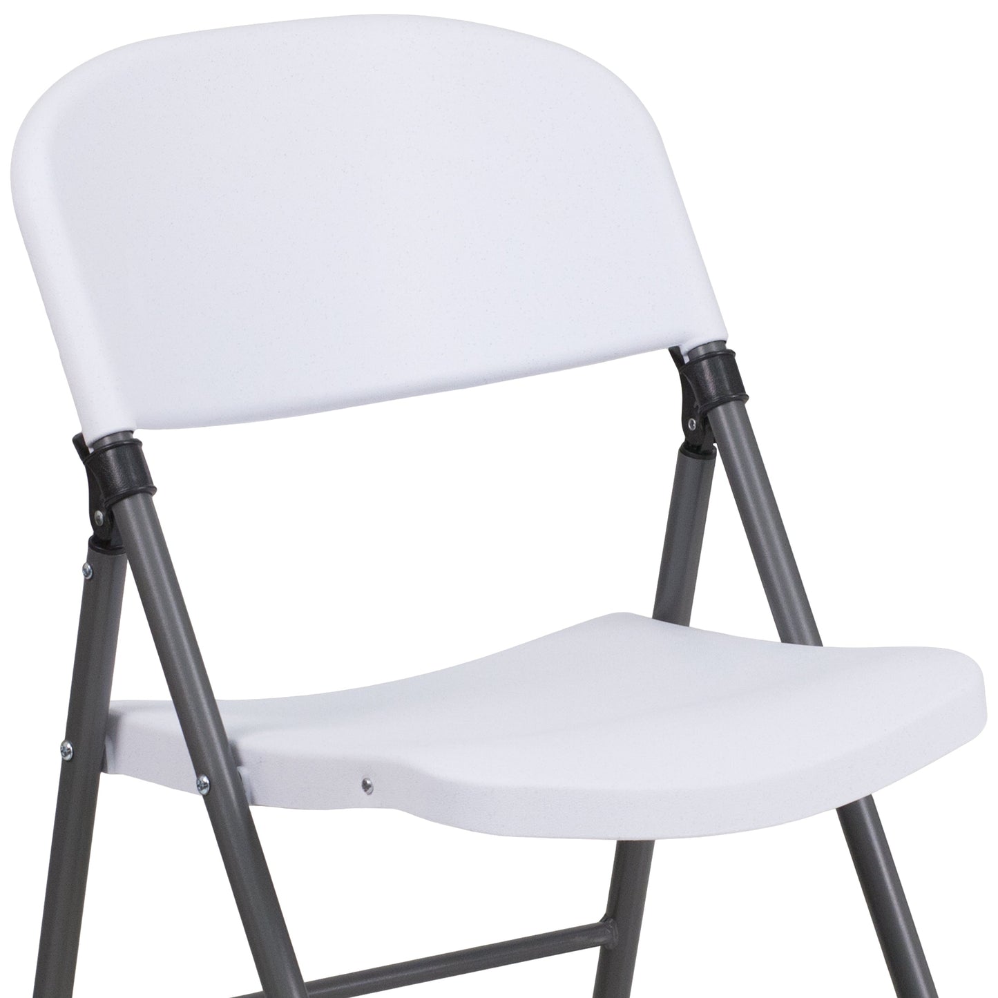 White Plastic Folding Chair 2-DAD-YCD-50-WH-GG