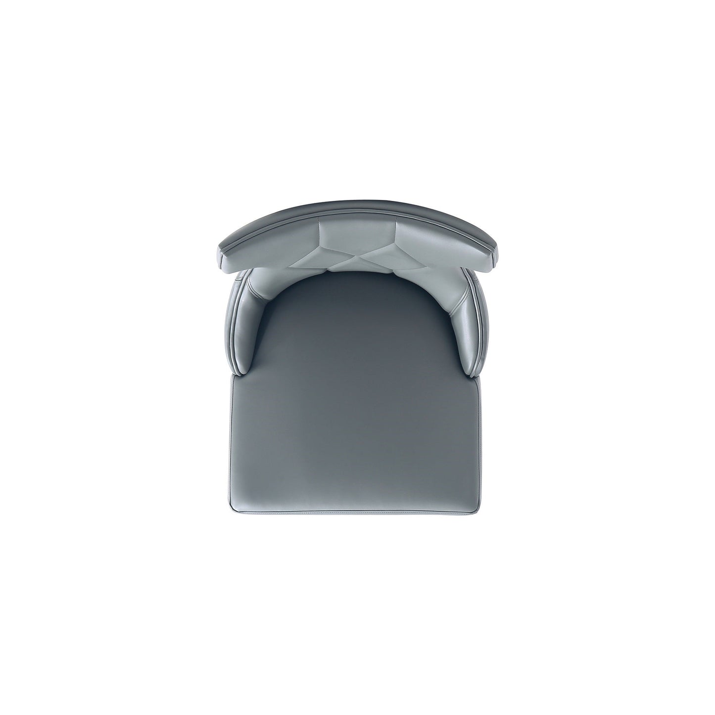 Manhattan Comfort Reine Faux Leather Dining Chair in Pebble Grey (Set of 4) 2-DC007-PE