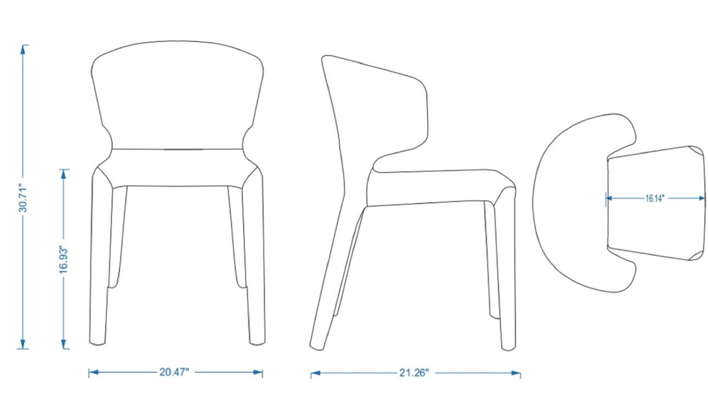 Manhattan Comfort Conrad Modern Woven Tweed Dining Chair in Black (Set of 4) 2-DC031-WBK