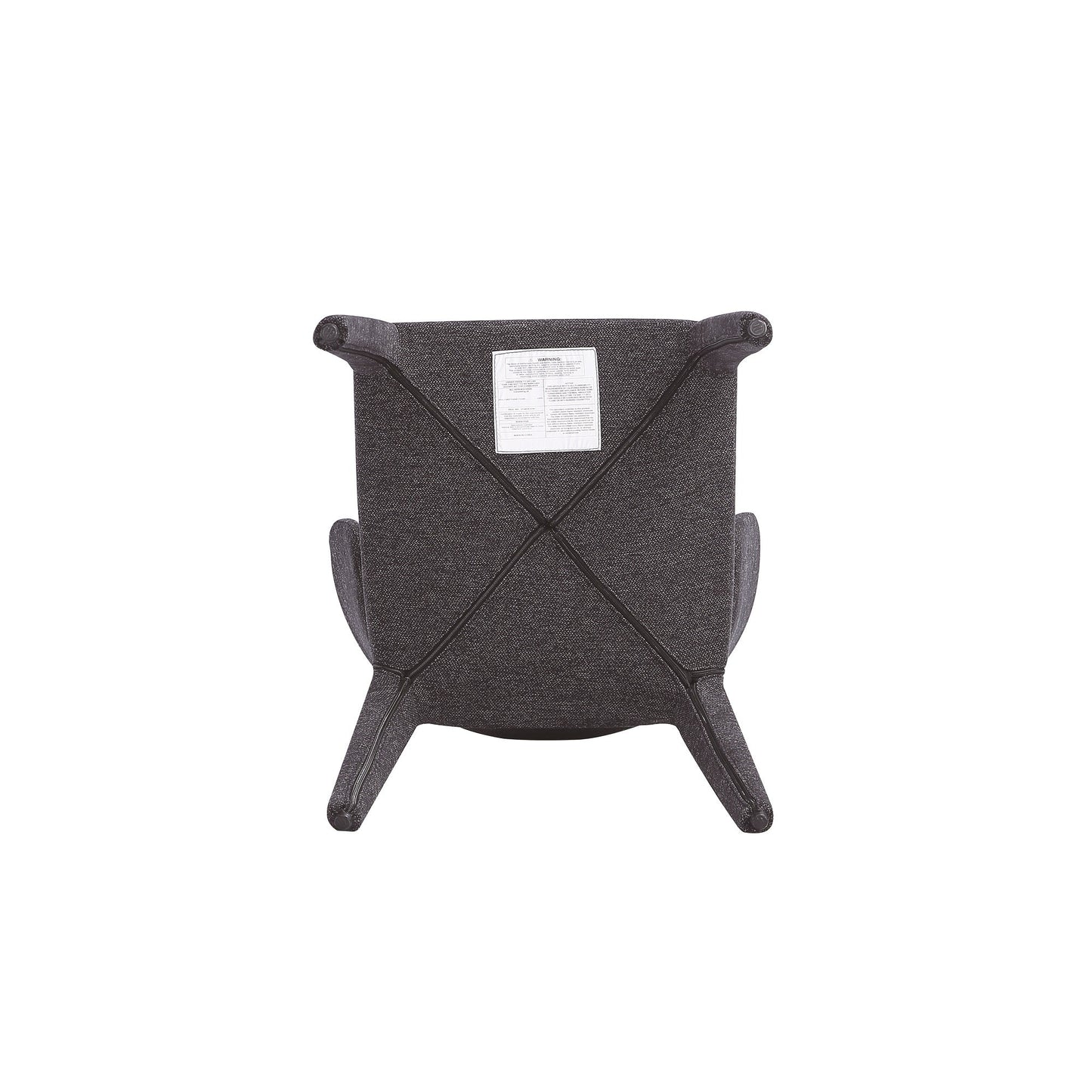 Manhattan Comfort Conrad Modern Woven Tweed Dining Chair in Black (Set of 4) 2-DC031-WBK