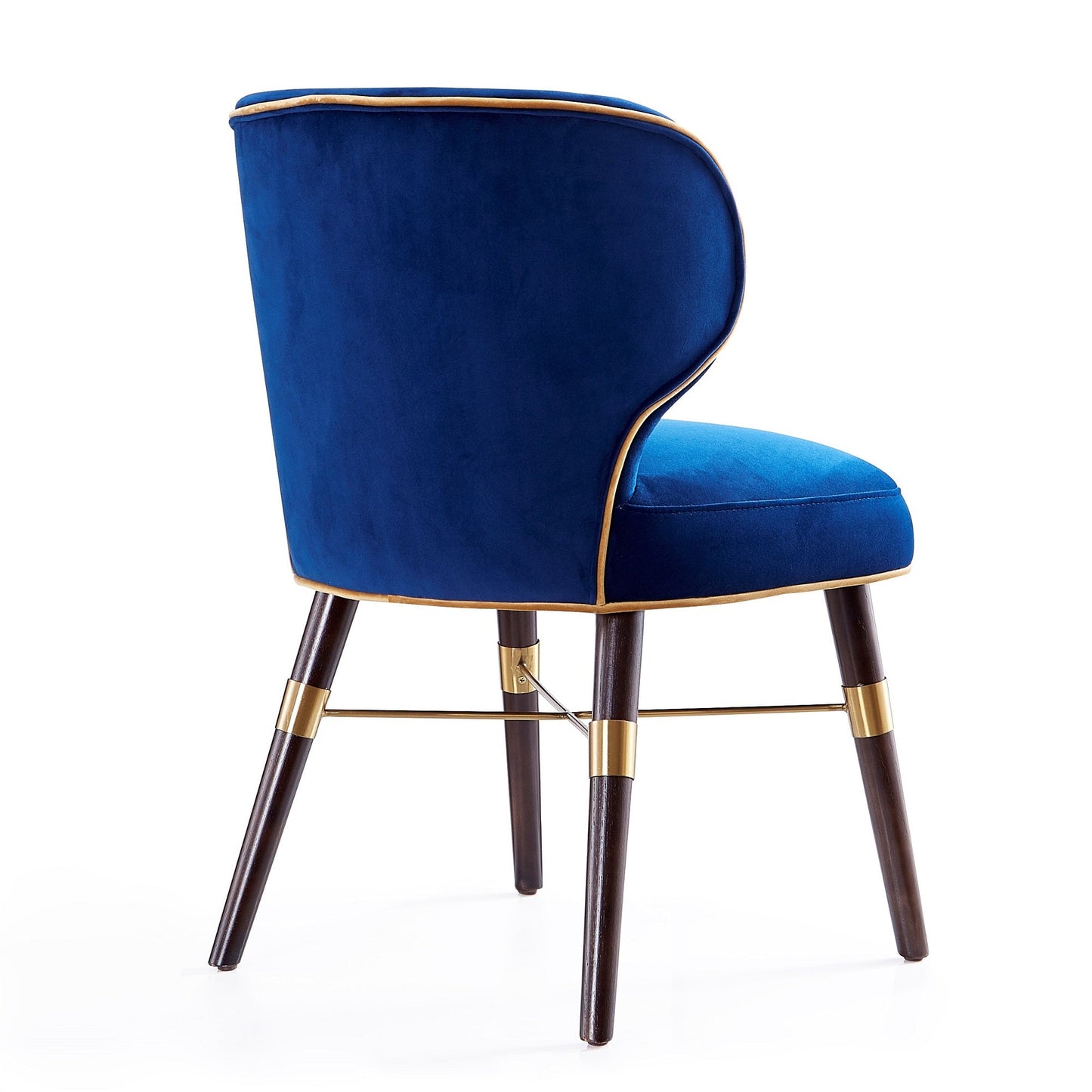 Manhattan Comfort Strine Royal Blue Velvet Dining Chair (Set of 2) 2-DC045-BL