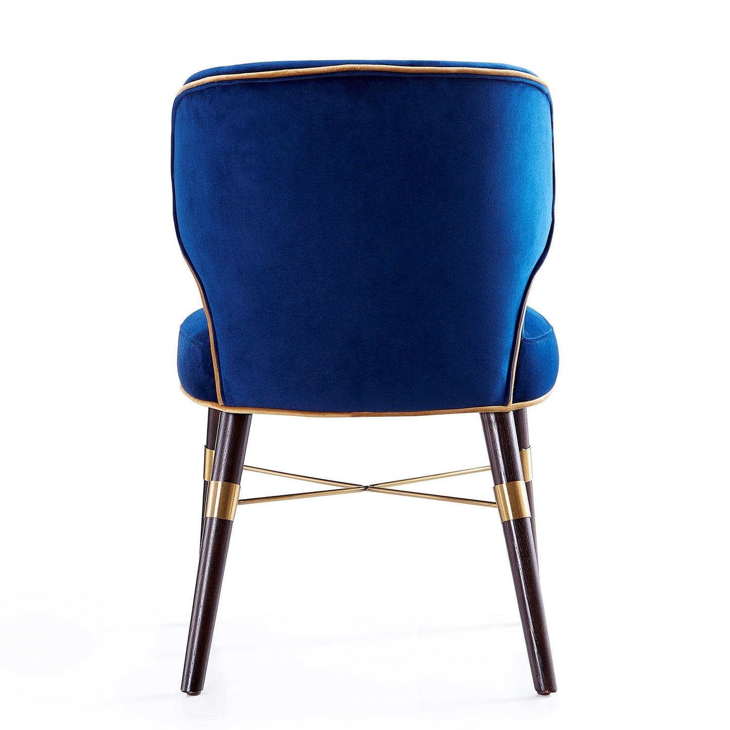 Manhattan Comfort Strine Royal Blue Velvet Dining Chair (Set of 2) 2-DC045-BL