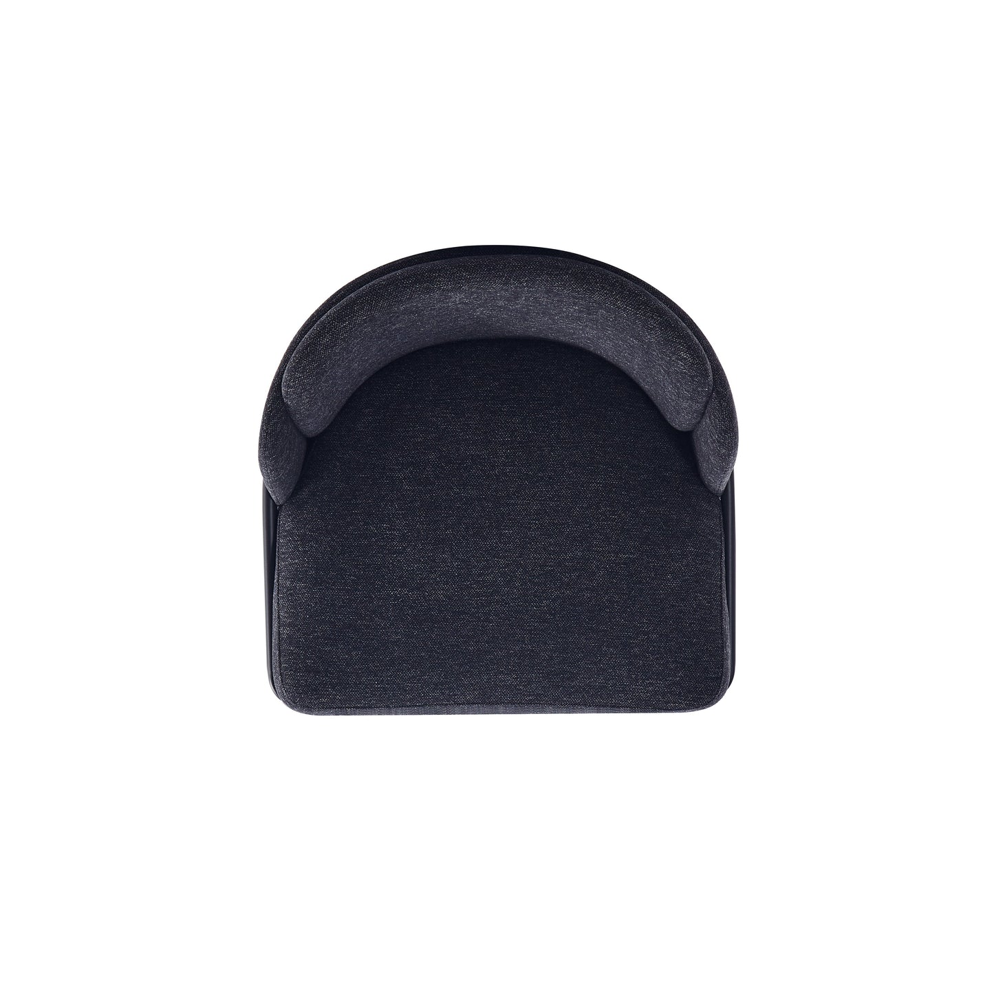 Manhattan Comfort Flor Fabric Dining Chair - Set of 2 in Black 2-DC052-BK