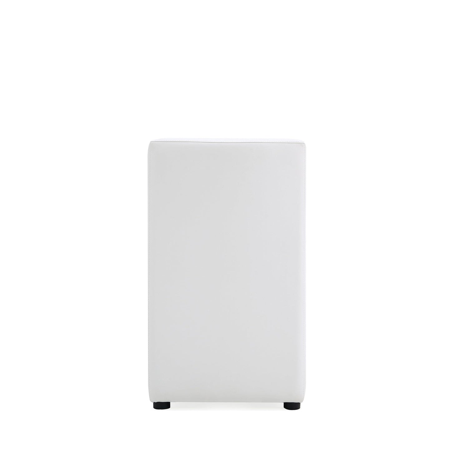 Manhattan Comfort Anna Modern Square Faux Leather Dining Chair in Cream (Set of 2) 2-DC058-CR