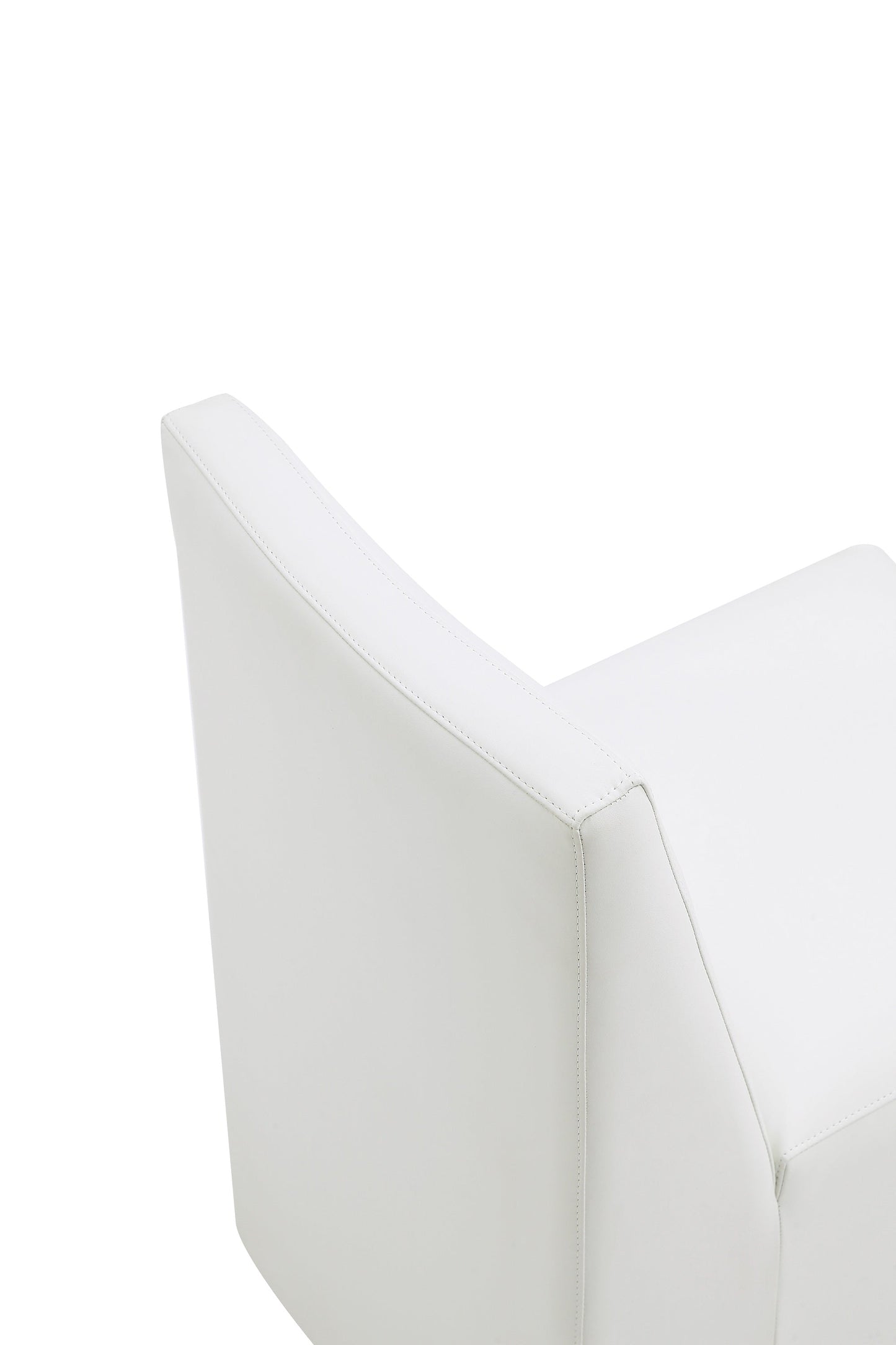 Manhattan Comfort Anna Modern Square Faux Leather Dining Chair in Cream (Set of 2) 2-DC058-CR