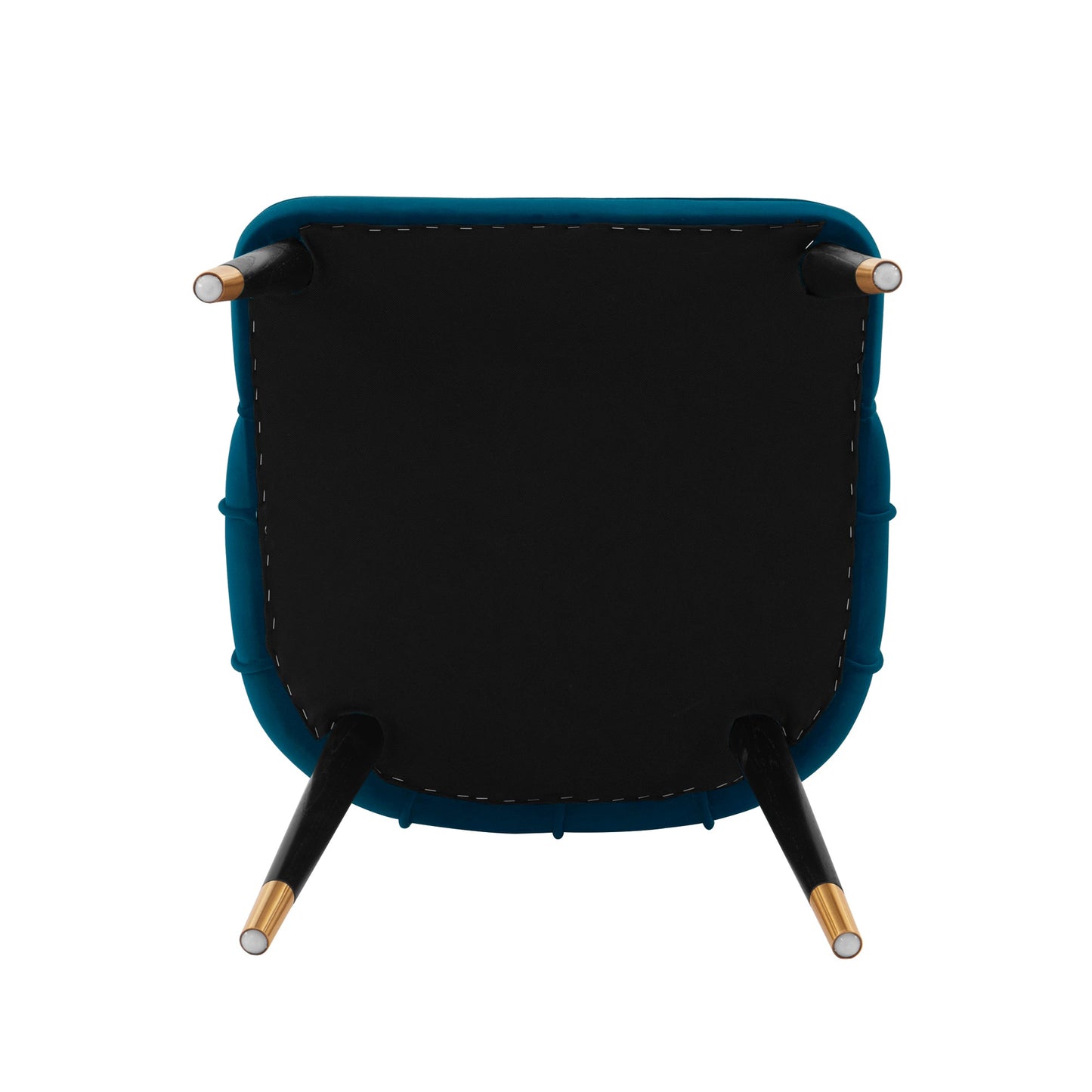 Manhattan Comfort Modern Eda Velvet Dining Chair in Midnight Blue- Set of 2 2-DC073-BL