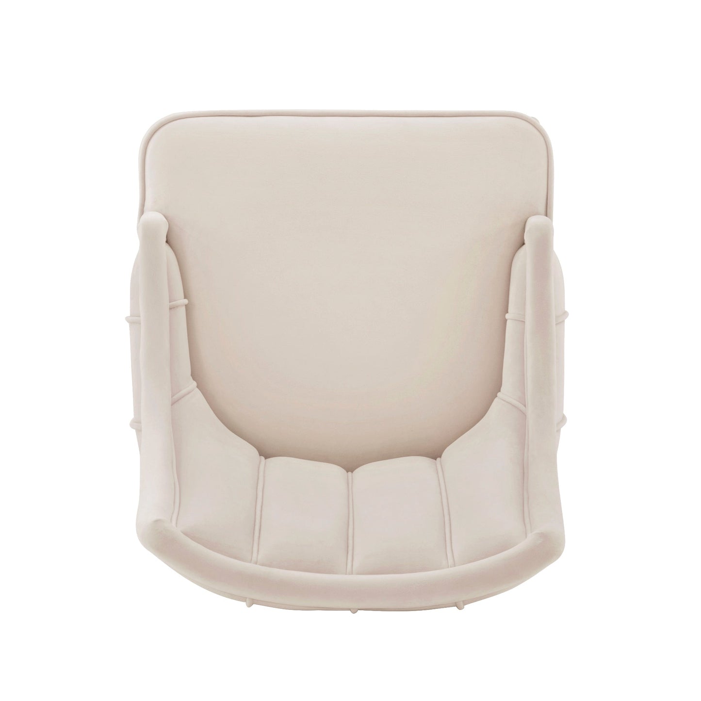 Manhattan Comfort Modern Eda Velvet Dining Chair in Midnight Cream- Set of 2 2-DC073-CR