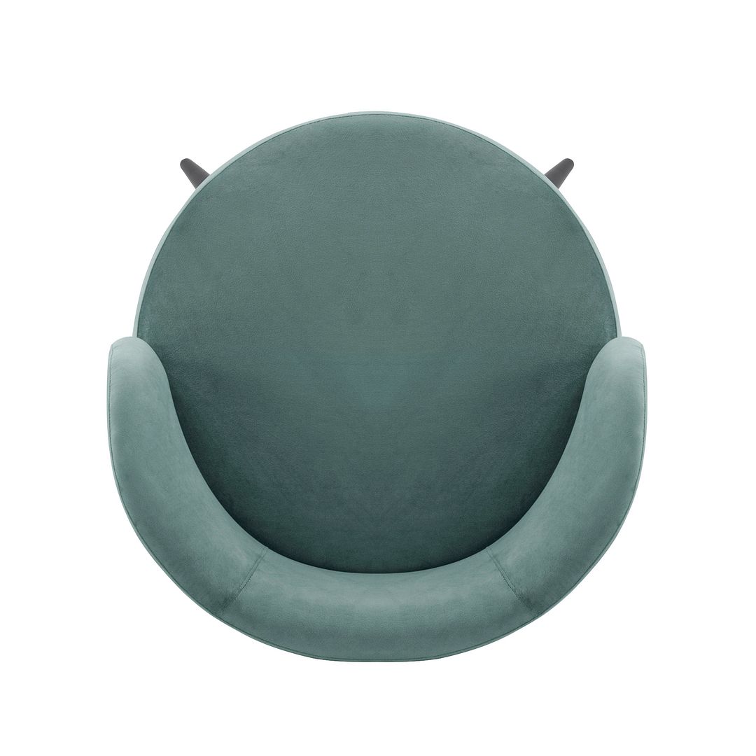 Manhattan Comfort Modern Kaya Pleated Velvet Dining Chair in Mint Green - Set of 2