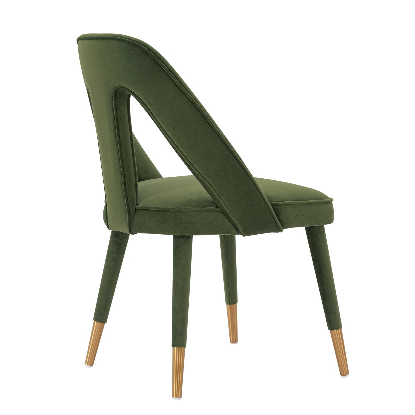 Manhattan Comfort Modern Neda Velvet  Dining Chair in Olive Green - Set of 2 2-DC081-OG