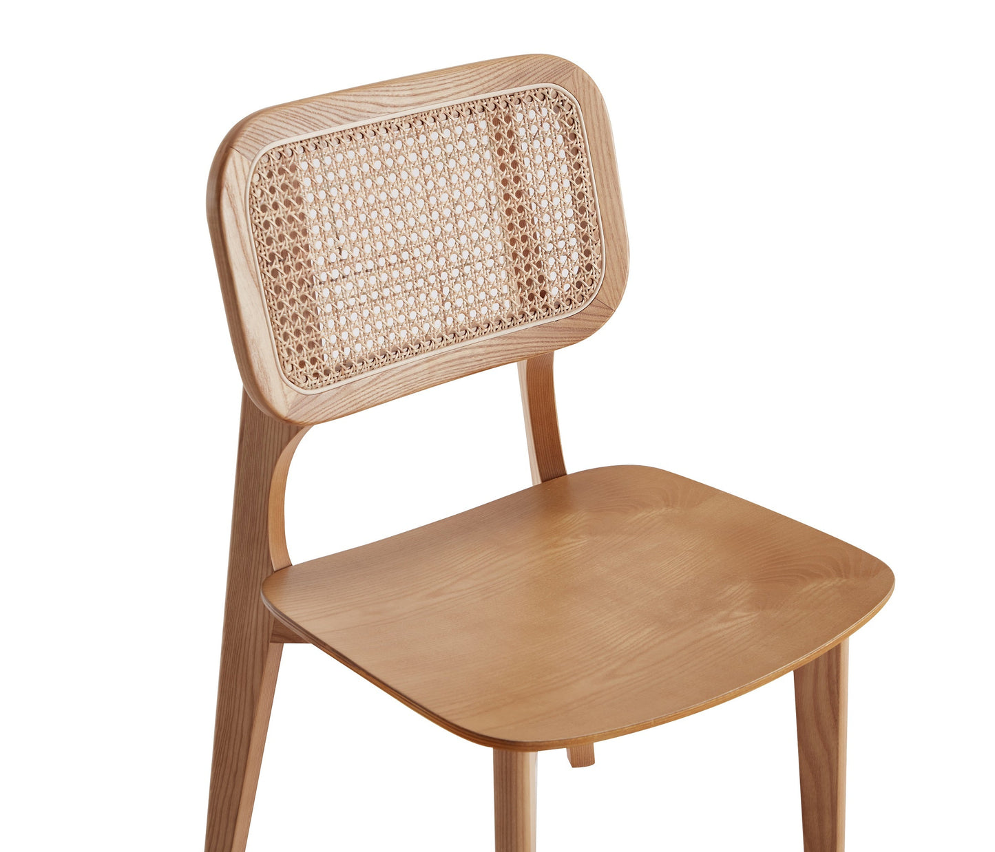 Manhattan Comfort Versailles Square Dining Chair in Nature Cane - Set of 4 2-DCCA01-NA