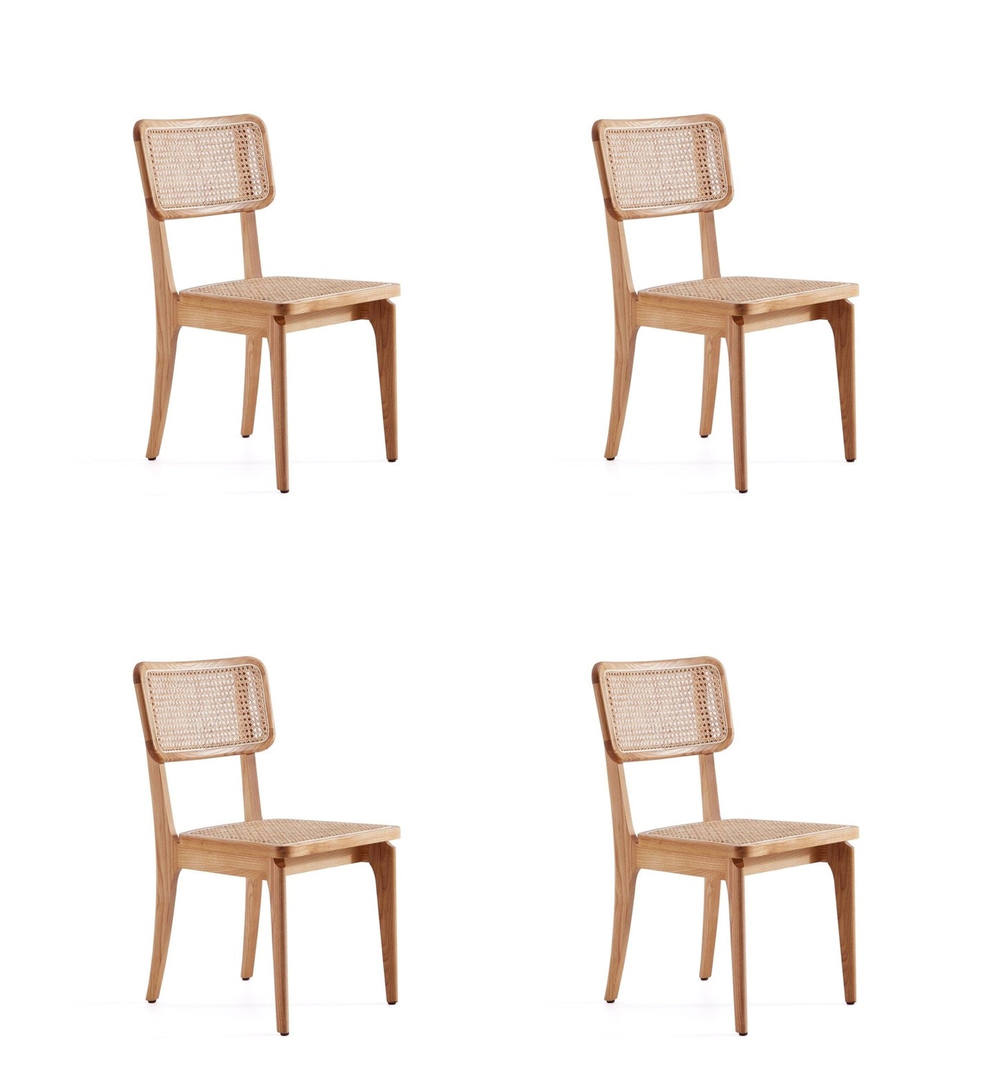 Manhattan Comfort Giverny Dining Chair in Nature Cane - Set of 4 2-DCCA04-NA