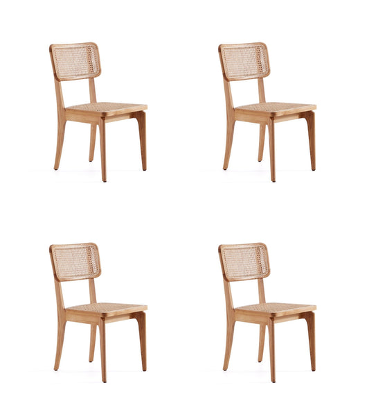 Manhattan Comfort Giverny Dining Chair in Nature Cane - Set of 4 2-DCCA04-NA
