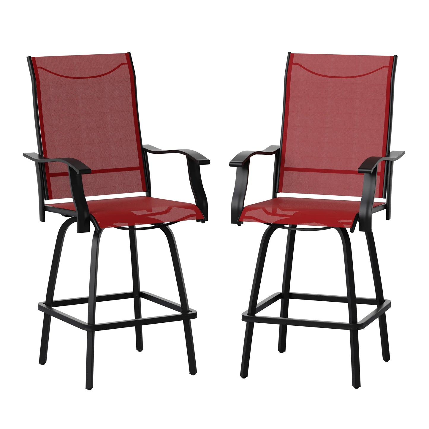 2PK Red Swivel Patio Stool 2-ET-SWVLPTO-30-RD-GG