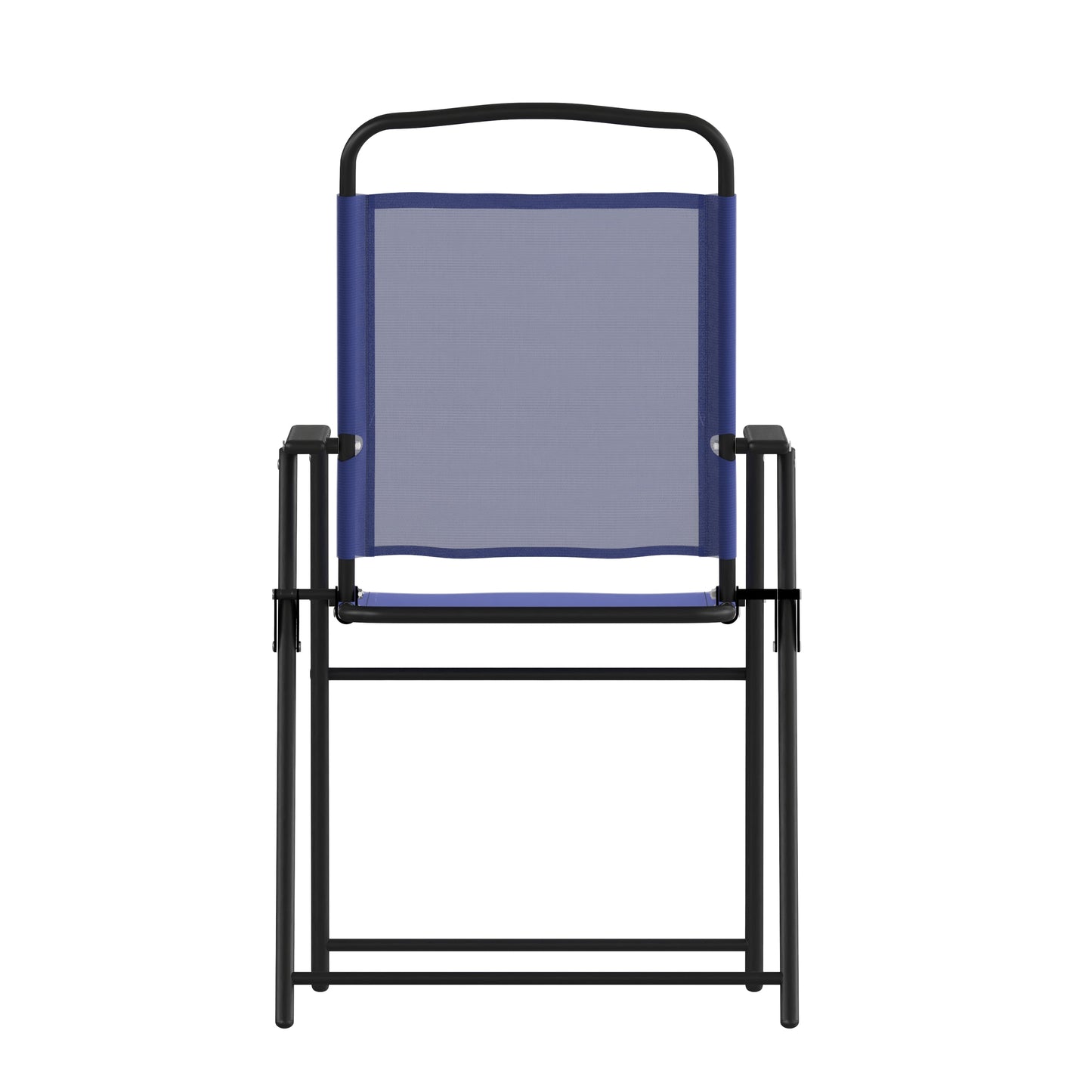 2PK Navy Folding Sling Chairs 2-GM-SC098-NV-GG