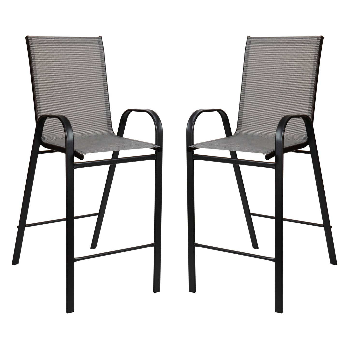 2 PackGray Patio Stools 2-JJ-092H-GR-GG