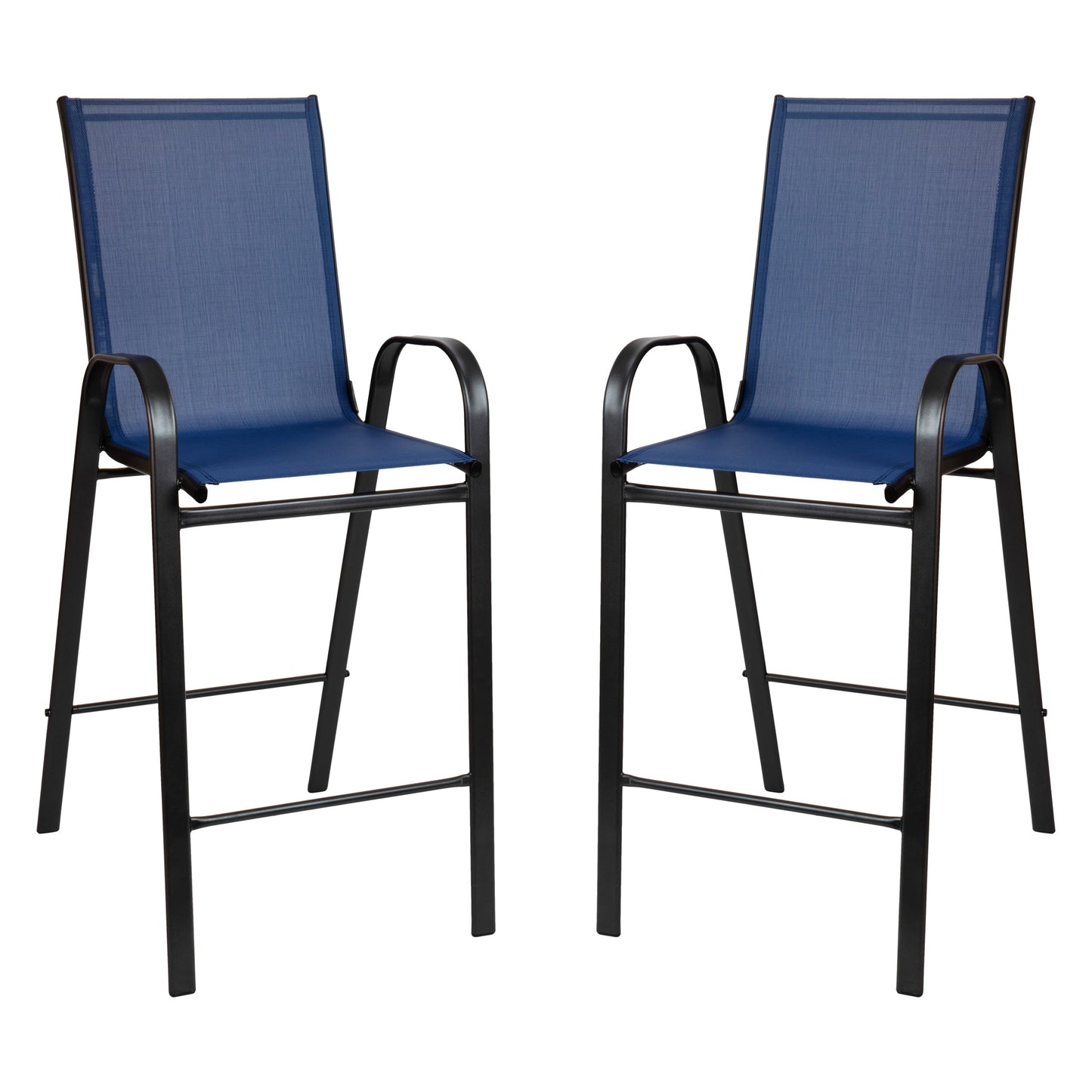2 PackNavy Patio Stools 2-JJ-092H-NV-GG