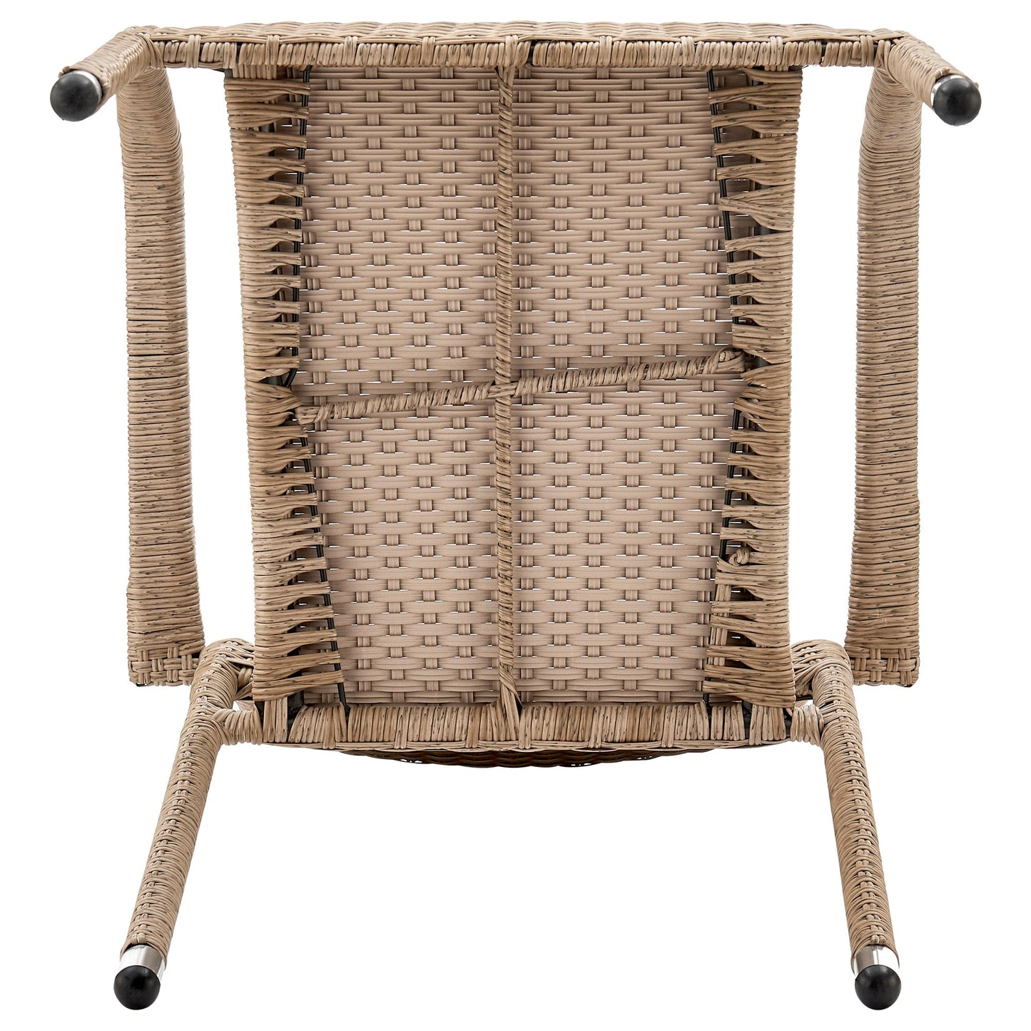 Manhattan Comfort 2-Piece Genoa Patio Dining Armchair in Nature Tan Weave 2-OD-DC002-NE