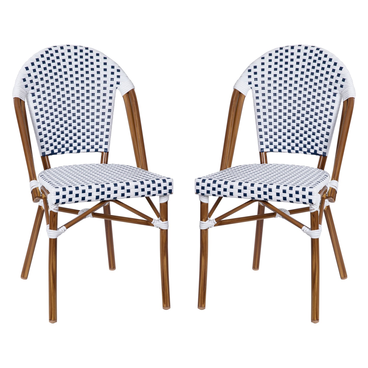 Classic Commercial Grade Indoor/Outdoor French Bistro Chair, Set of 2