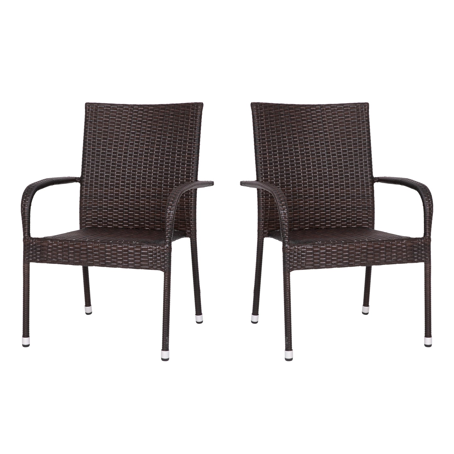 2PK Espresso Patio Armchairs 2-TW-3WBE073-ESP-GG