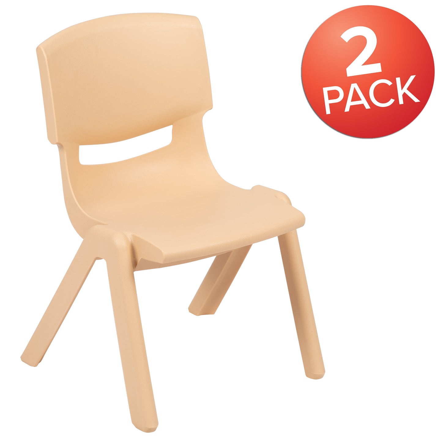 2PK Natural Plastic Chair 2-YU-YCX-003-NAT-GG