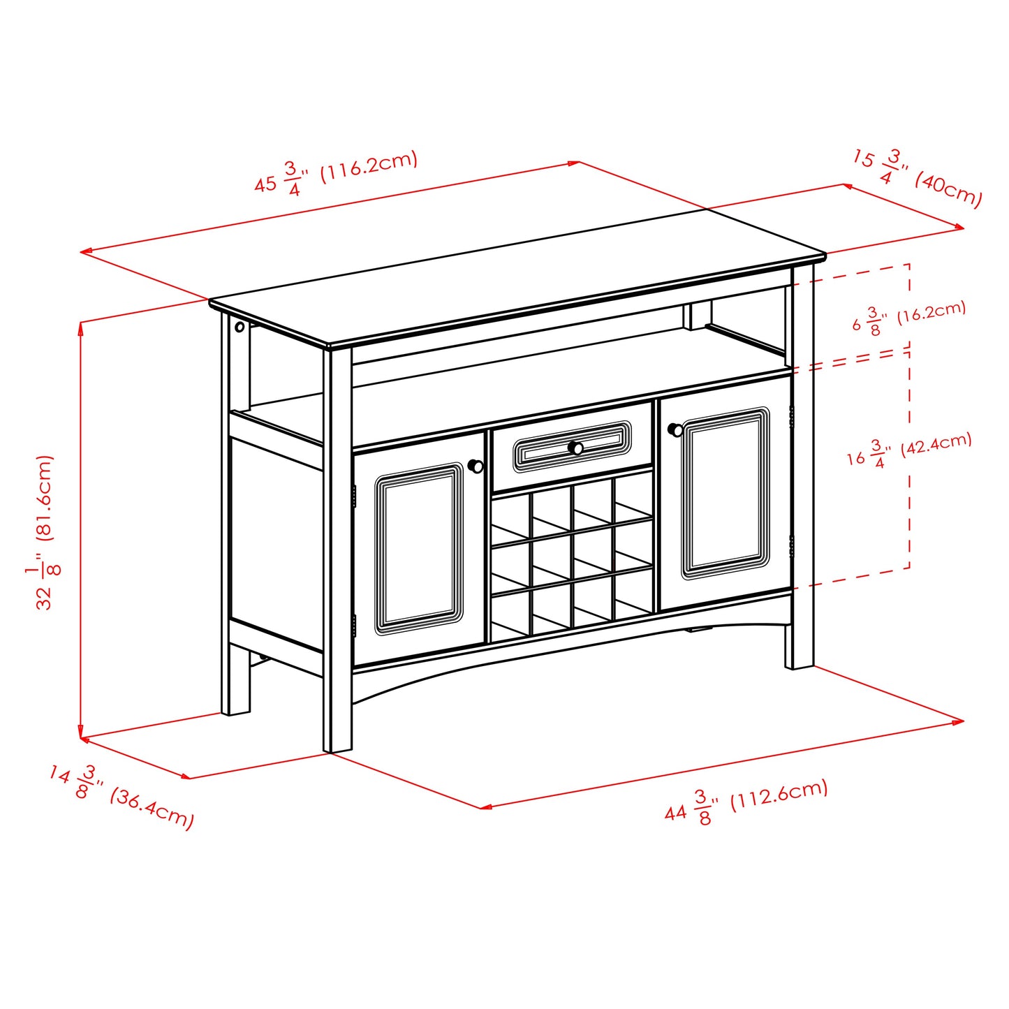 Jasper Buffet Cabinet, Black