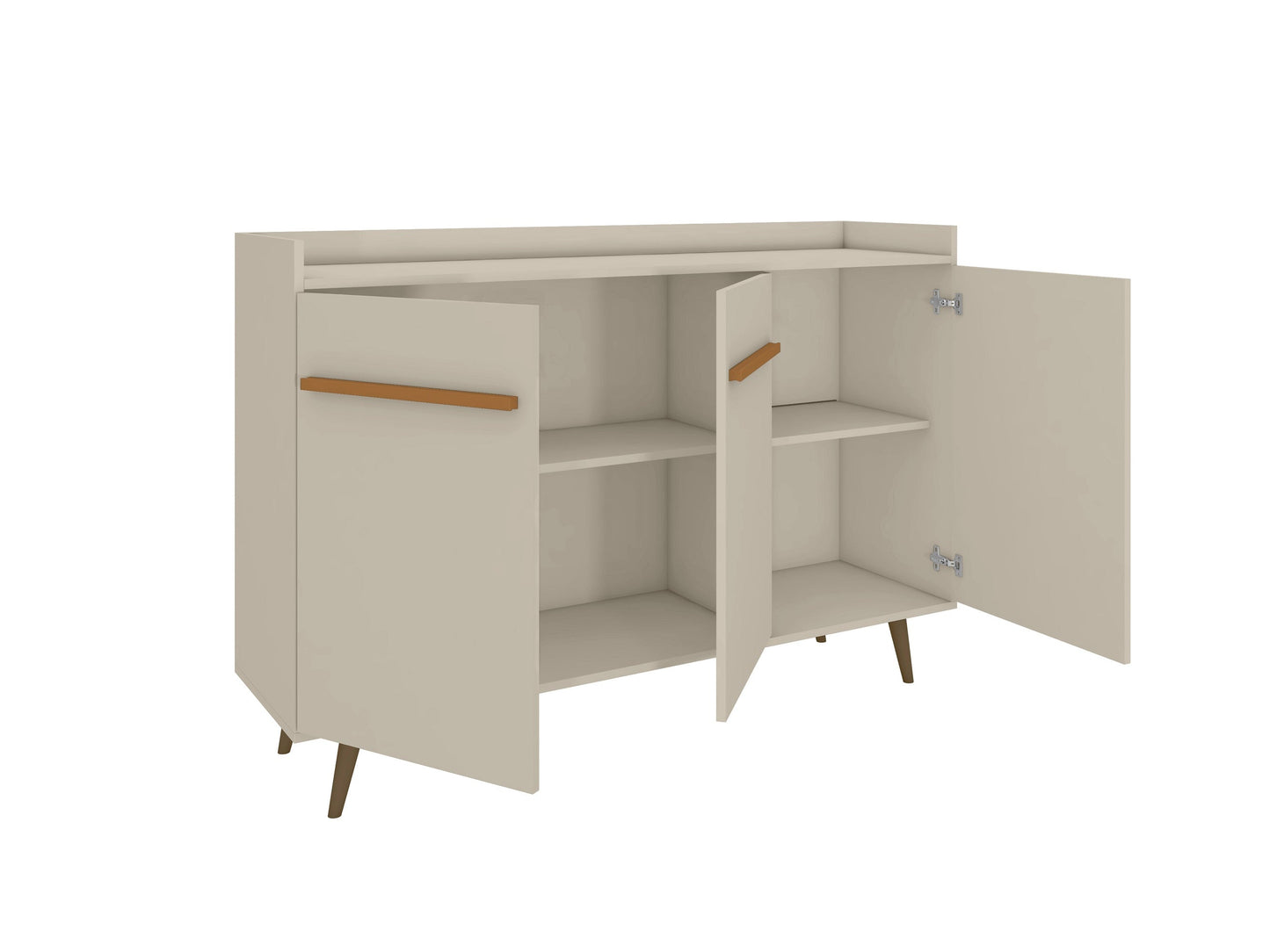 Manhattan Comfort Bradley 53.54 Buffet Stand with 4 Shelves in Off White 230BMC1