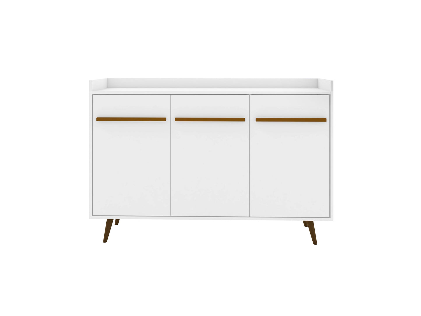 Manhattan Comfort Bradley 53.54 Buffet Stand with 4 Shelves in White 230BMC6