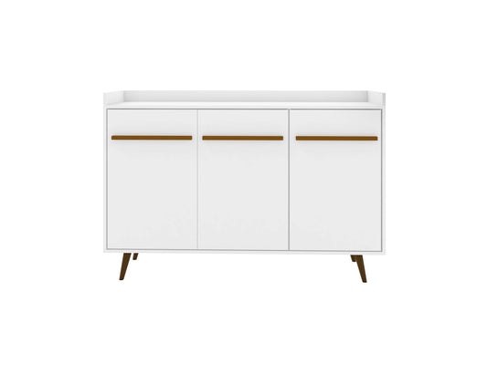 Manhattan Comfort Bradley 53.54 Buffet Stand with 4 Shelves in White 230BMC6