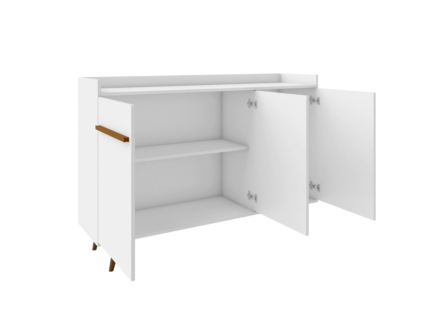 Manhattan Comfort Bradley 53.54 Buffet Stand with 4 Shelves in White 230BMC6