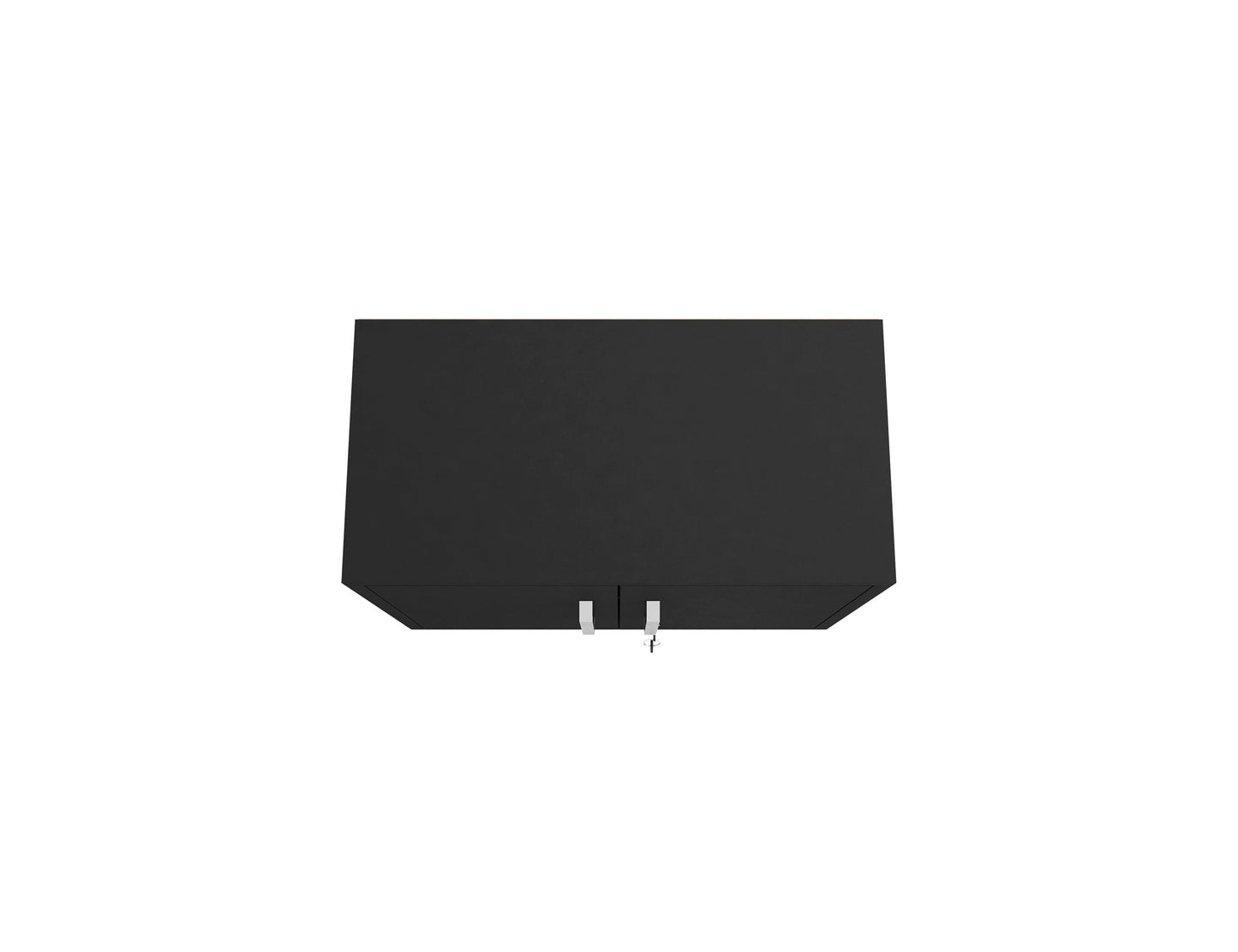 Manhattan Comfort Eiffel Floating Garage Storage Cabinet with Lock and Key in Black Matte 251BMC8