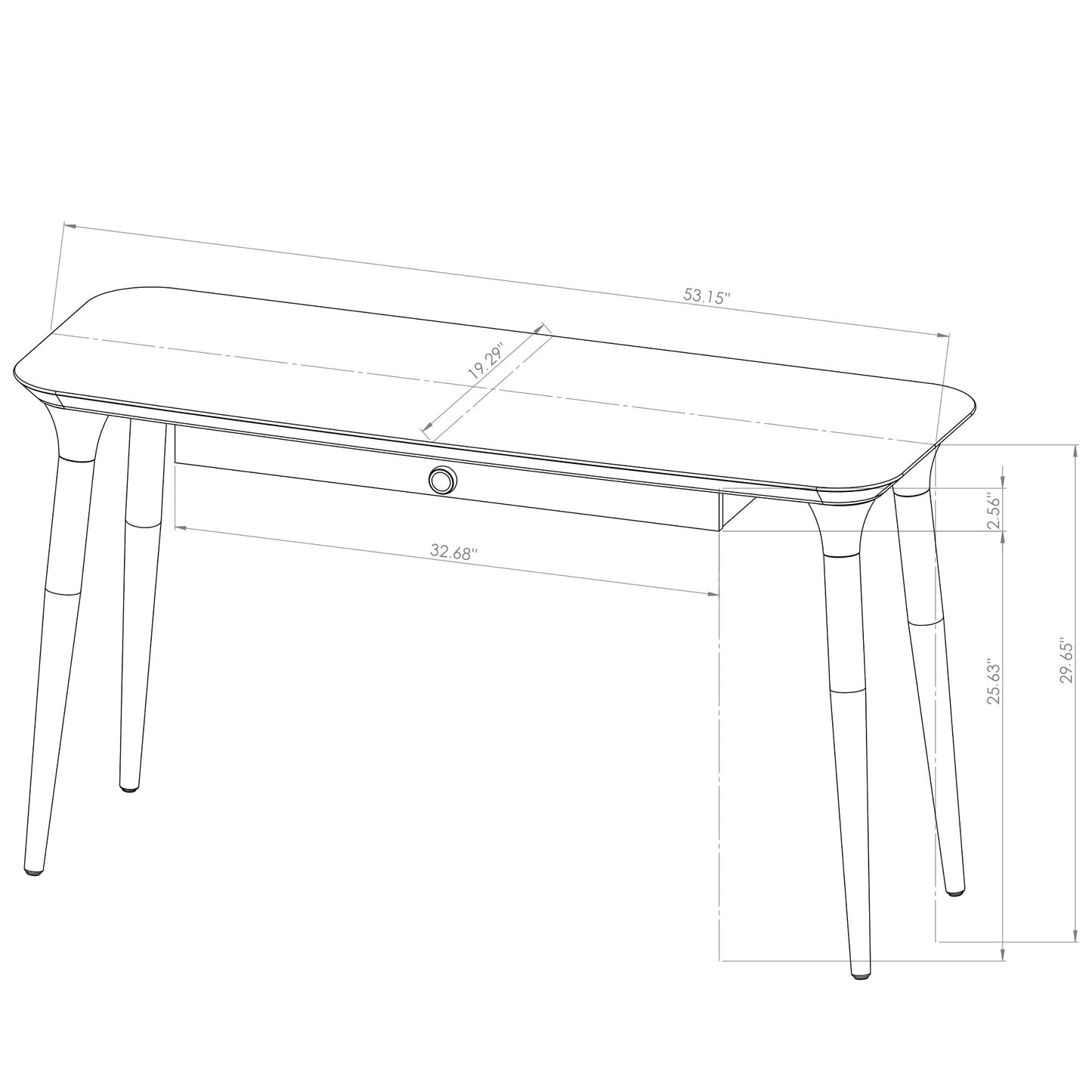 Manhattan Comfort HomeDock Office Desk with Internal Organization in Off White and Cinnamon 253251