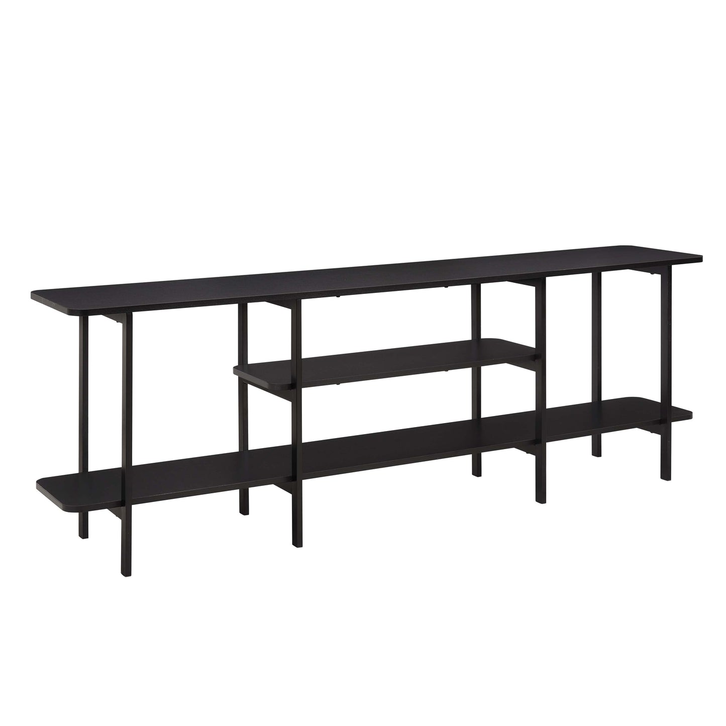 Manhattan Comfort Modern Celine 70.86" Sideboard with 3 Shelves in Black 25570-BK