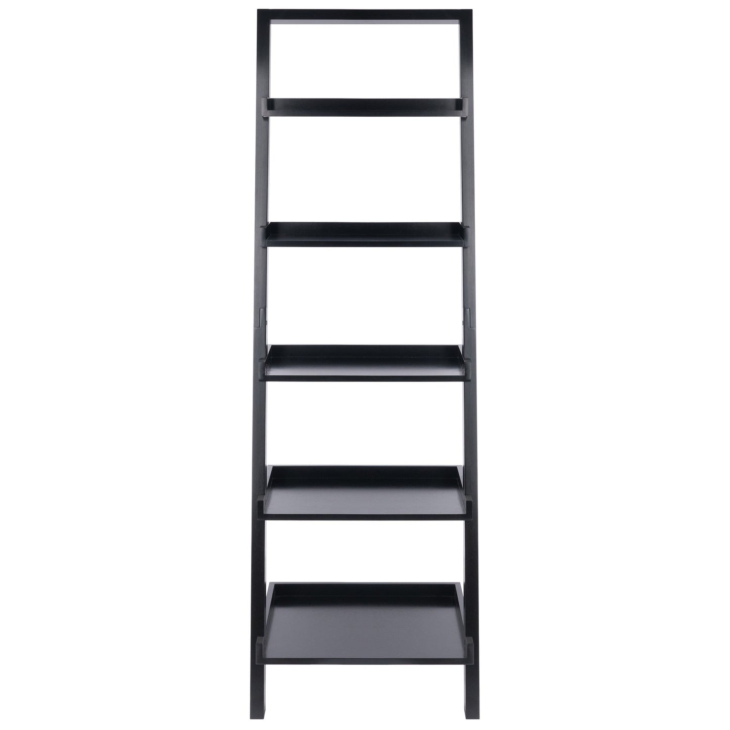 Bailey 5-Tier Leaning Shelf, Black