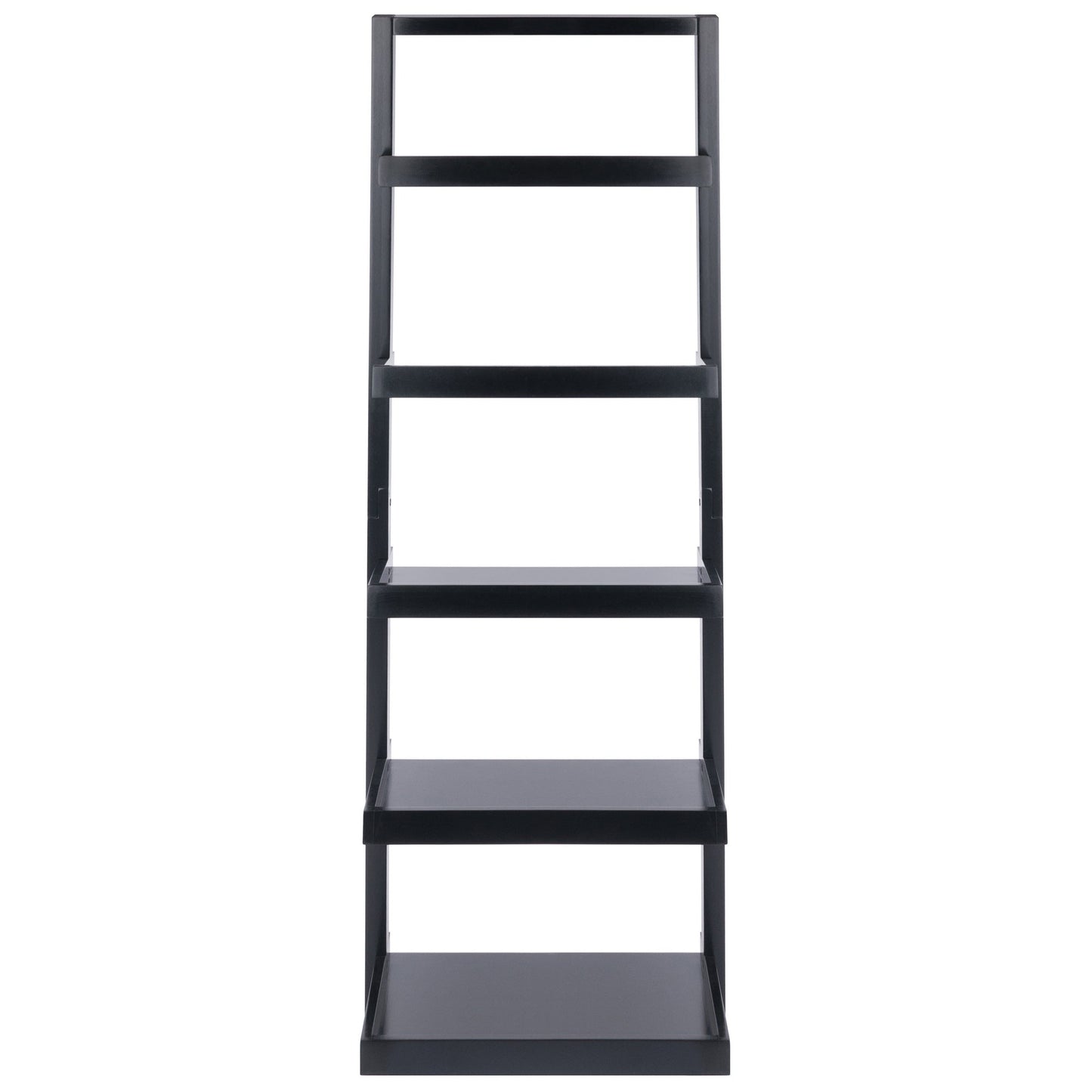 Bailey 5-Tier Leaning Shelf, Black
