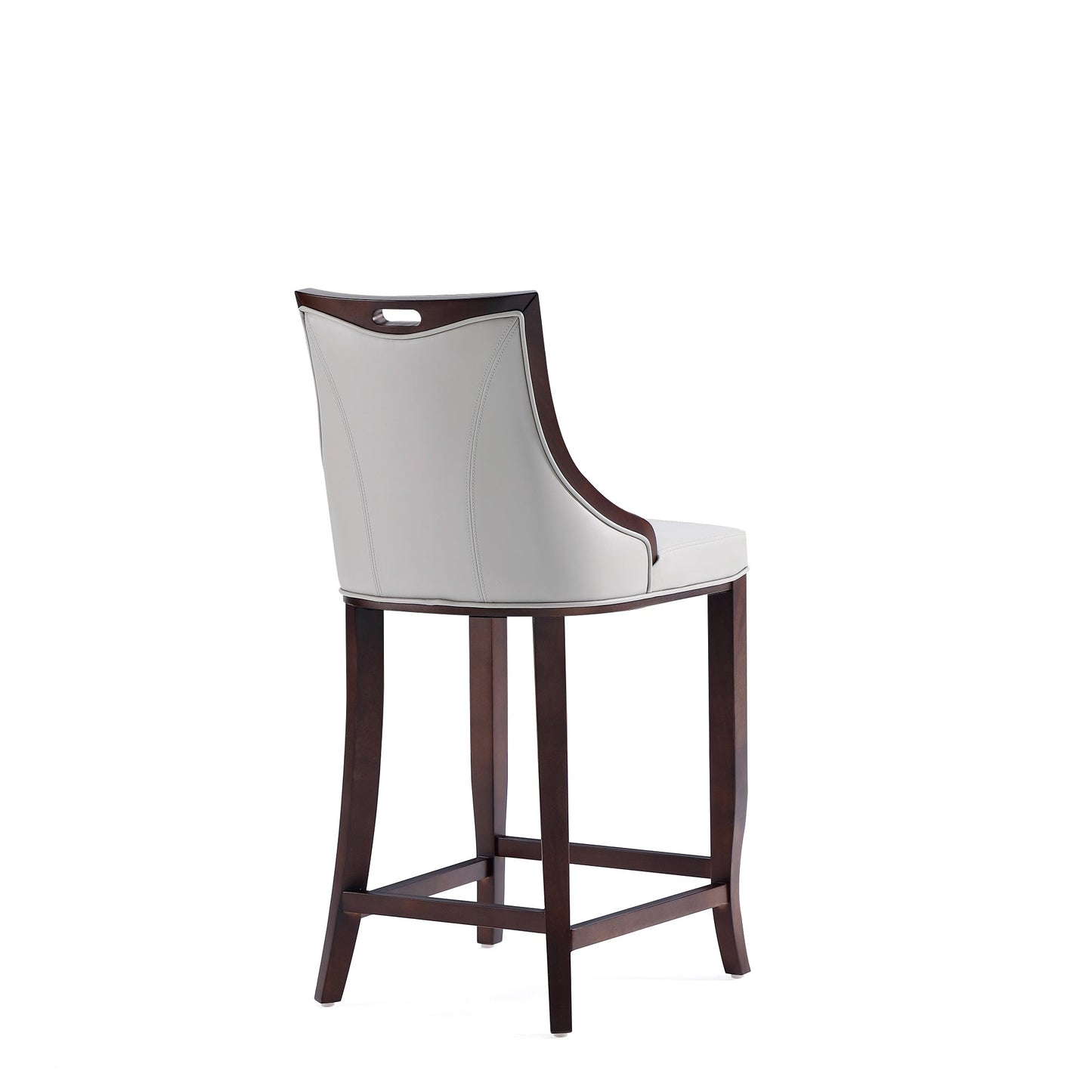 Manhattan Comfort Emperor 41 in. Walnut Beech Wood Bar Stool (Set of 2 or 3)