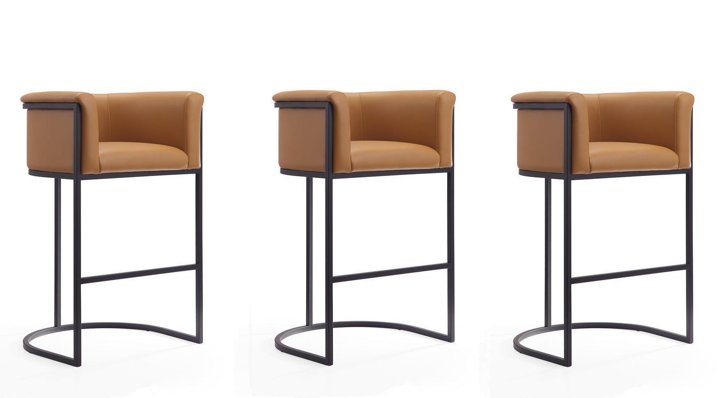 Manhattan Comfort Cosmopolitan 33.8 in. and 37.8 in. Metal Counter Height Bar Stool