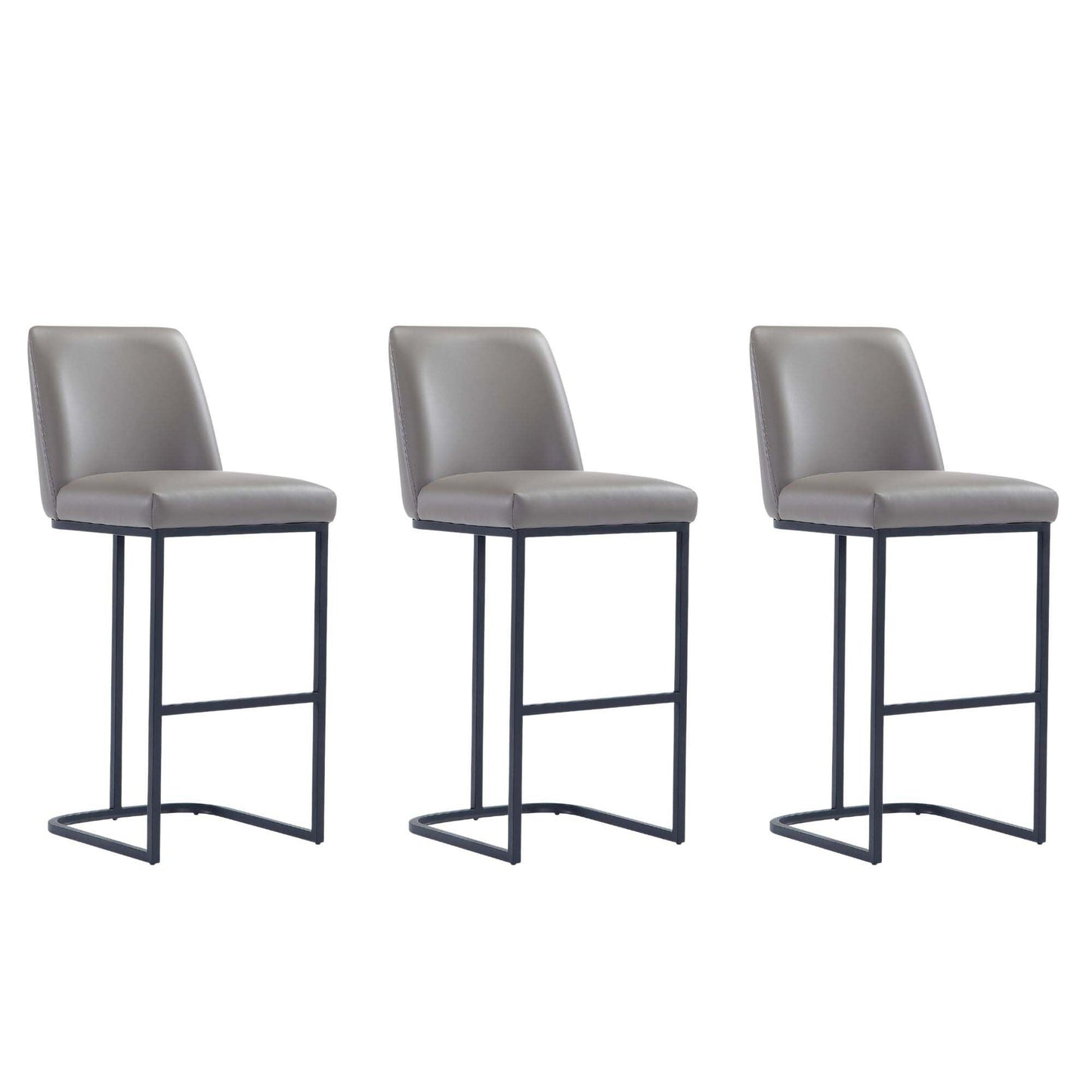 Manhattan Comfort Serena Modern Leatherette Upholstered Barstool and Counter Stool Set