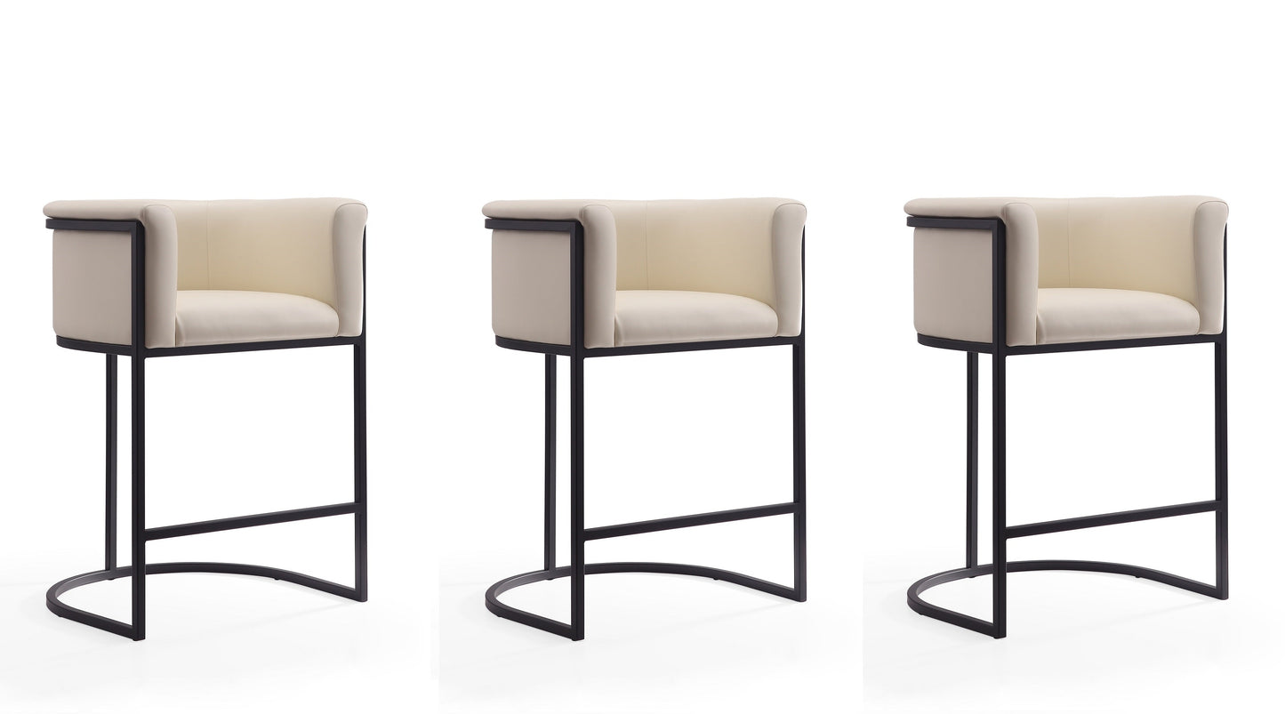 Manhattan Comfort Cosmopolitan 33.8 in. and 37.8 in. Metal Counter Height Bar Stool