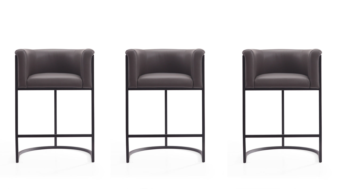 Manhattan Comfort Cosmopolitan 33.8 in. and 37.8 in. Metal Counter Height Bar Stool