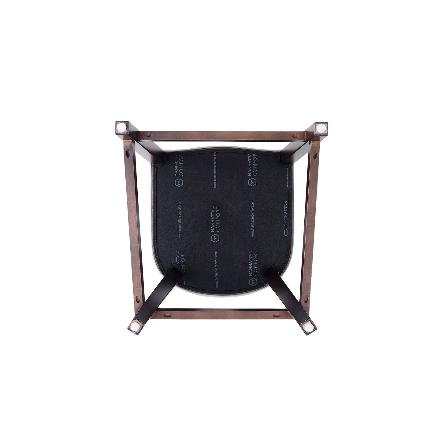 Manhattan Comfort Fifth Avenue Faux Leather Counter Stool in Pebble Grey (Set of 3) 3-CS012-PE